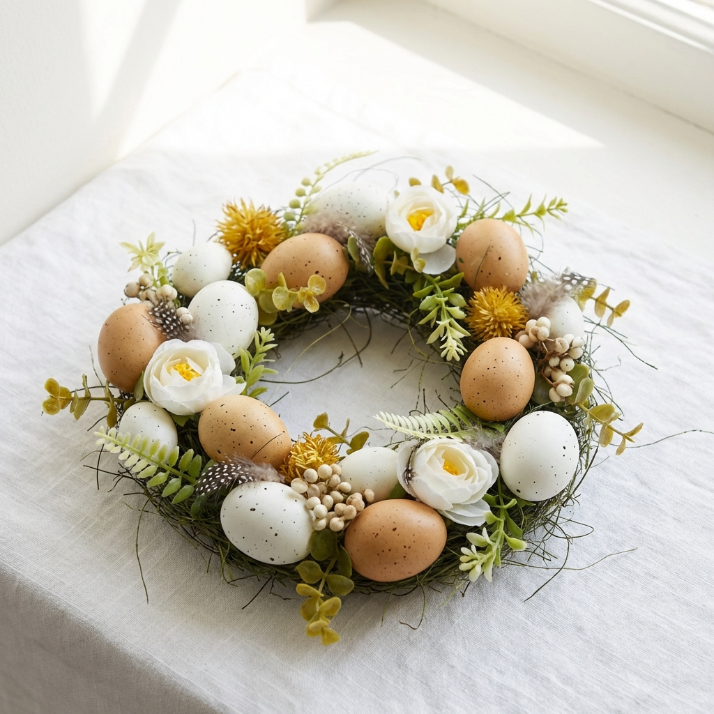 Neutral Spring Wreath, 23cm