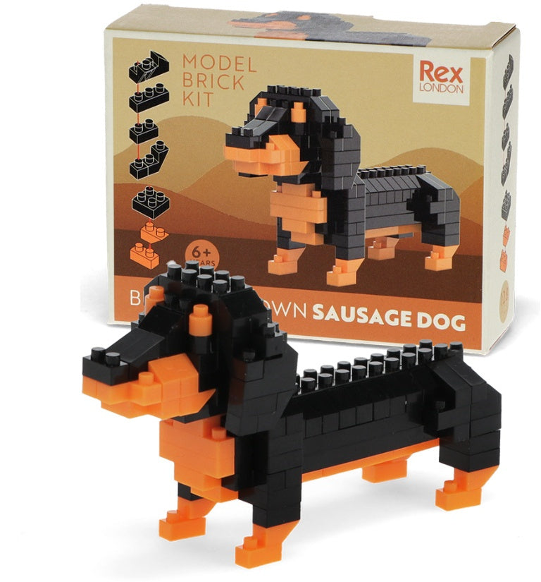 Build Your Own Charming Sausage Dog Model Brick Kit