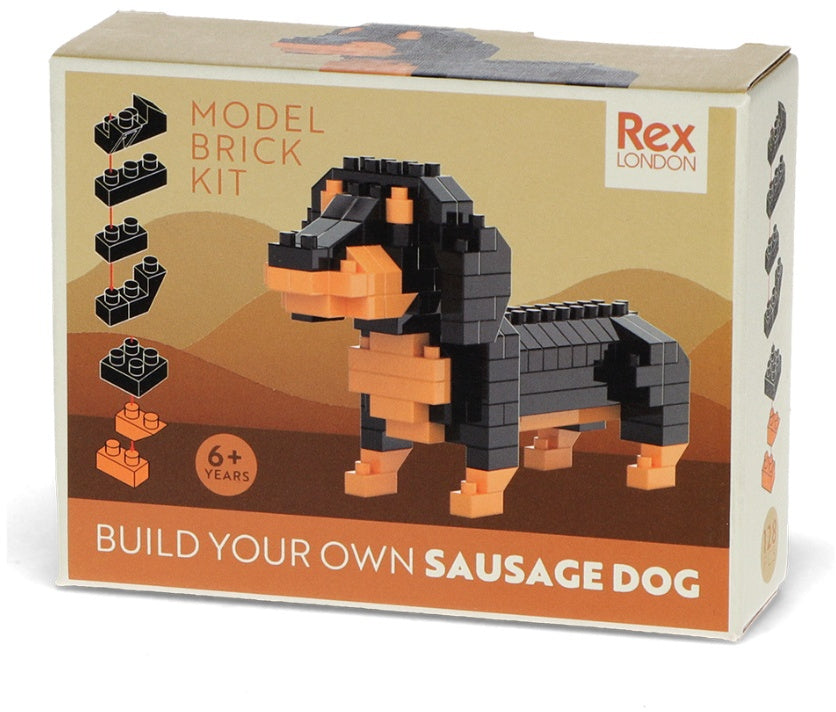 Build Your Own Charming Sausage Dog Model Brick Kit