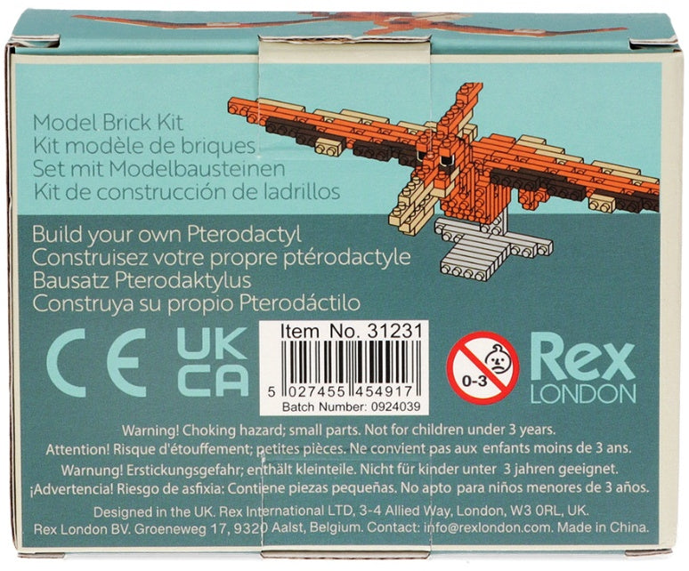 Build Your Own Pterodactyl Dinosaur Model Brick Kit