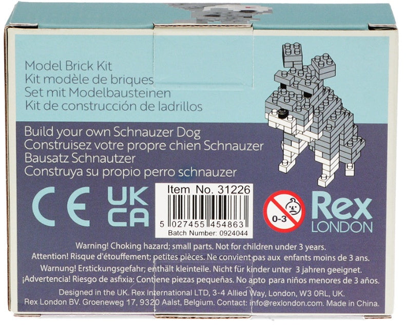 Model Brick Kit, Schnauzer, 11cm