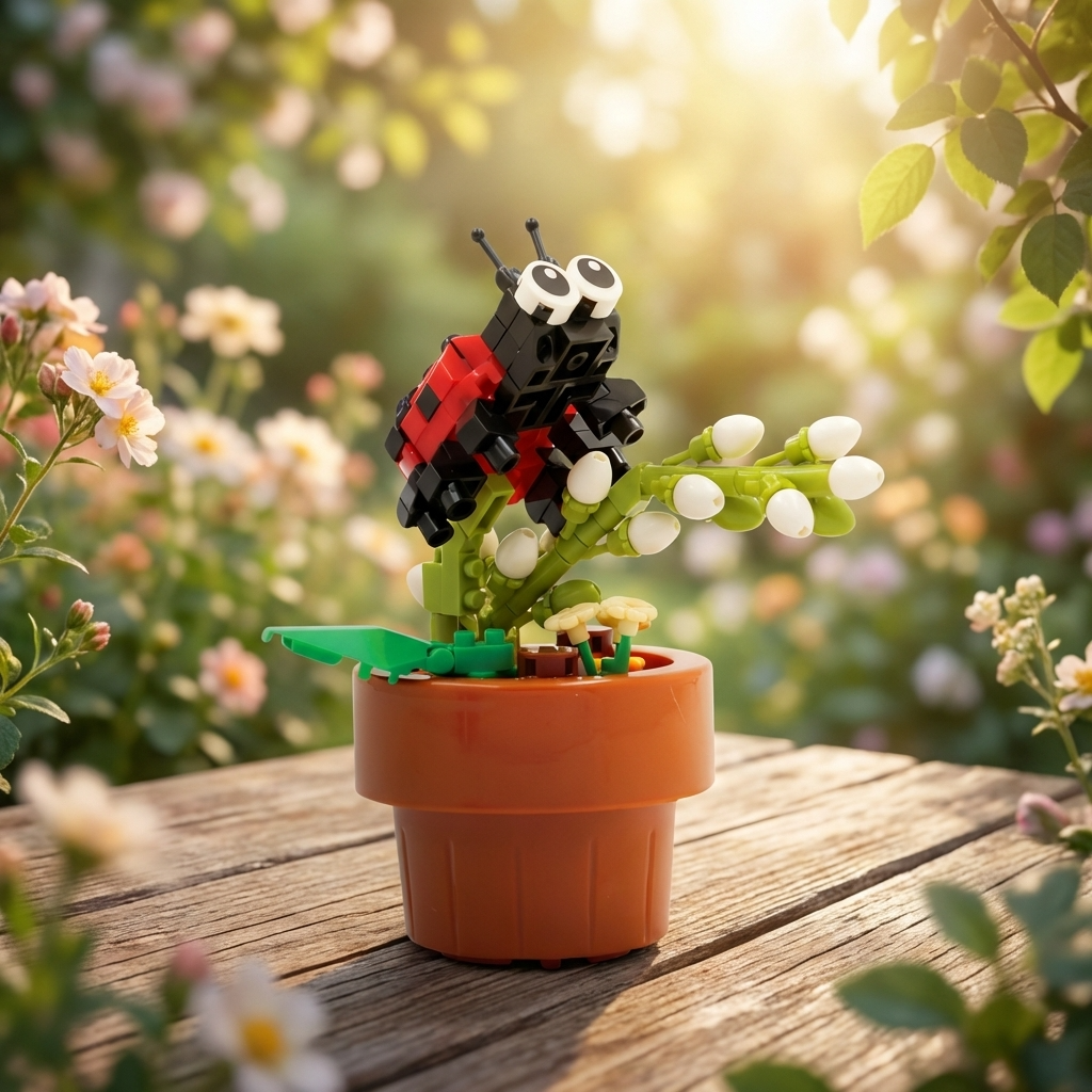 Mini Bricks Flower With Ladybird Build Set