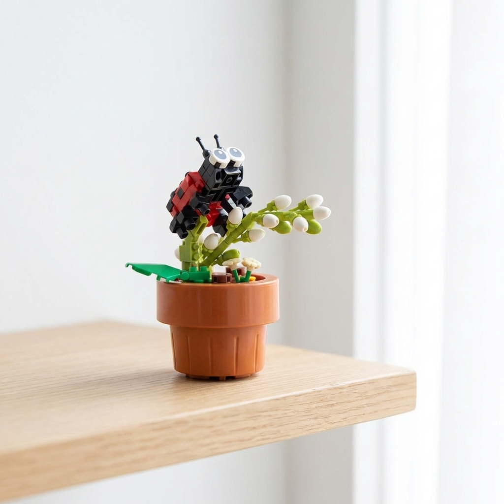 Mini Bricks Flower With Ladybird Build Set