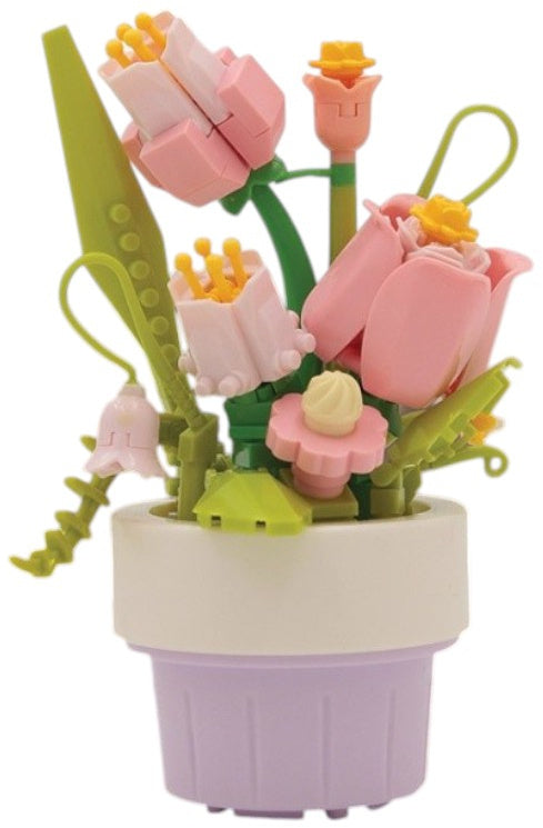 Mini Bricks Pink Tulips Build Set