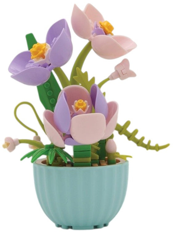 Mini Bricks Pink & Lilac Crocuses Build Set