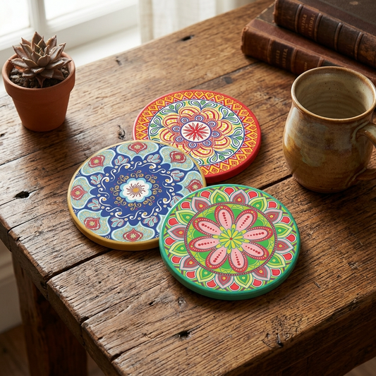 Tuscany Set of 3 Coasters 10cm