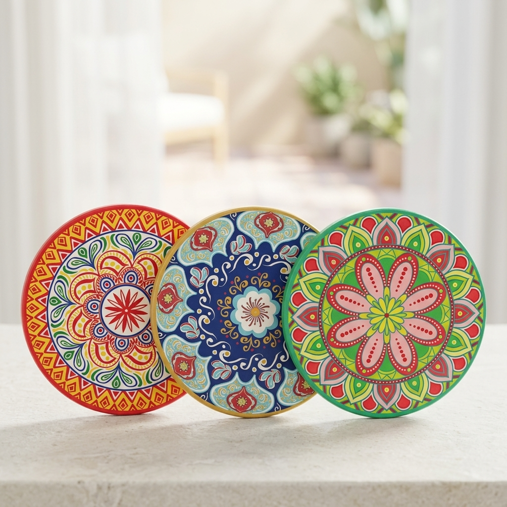 Tuscany Set of 3 Coasters 10cm