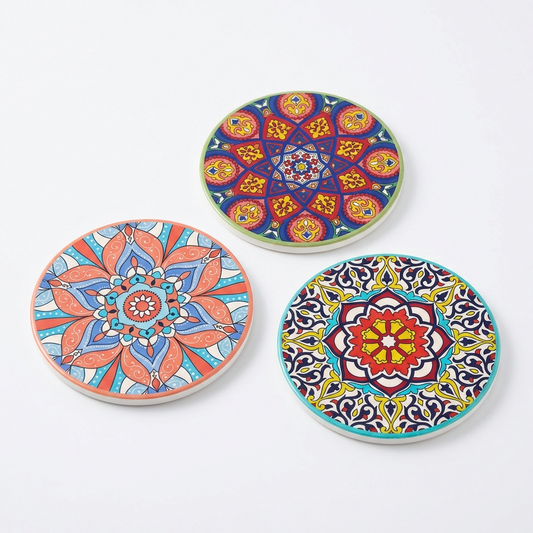 Tuscany II Set of 3 Coasters 10cm