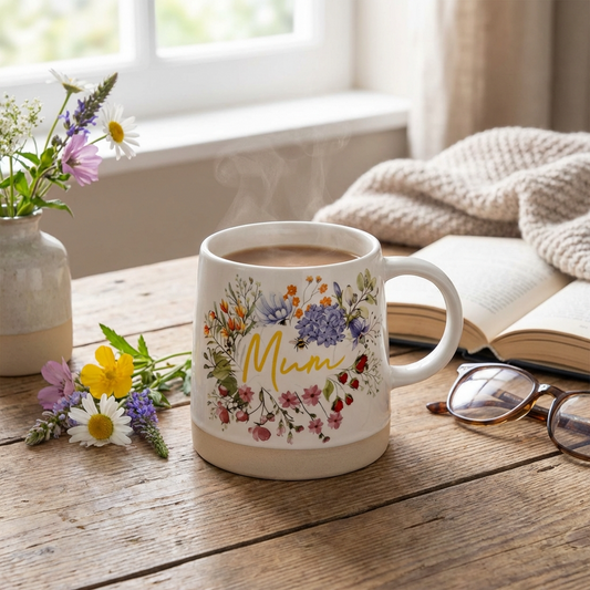Nectar Meadows Mum Tapered Stoneware Mug, 13cm