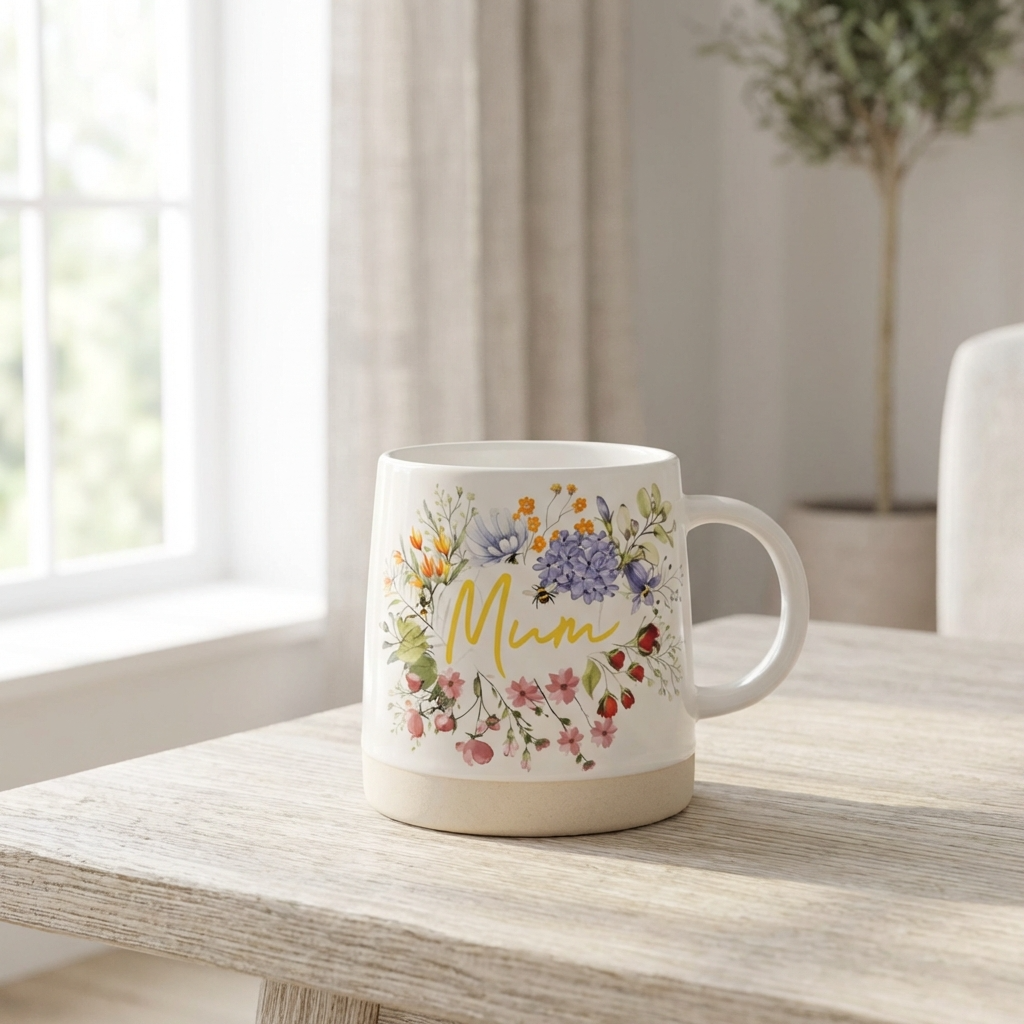 Nectar Meadows Mum Tapered Stoneware Mug, 13cm