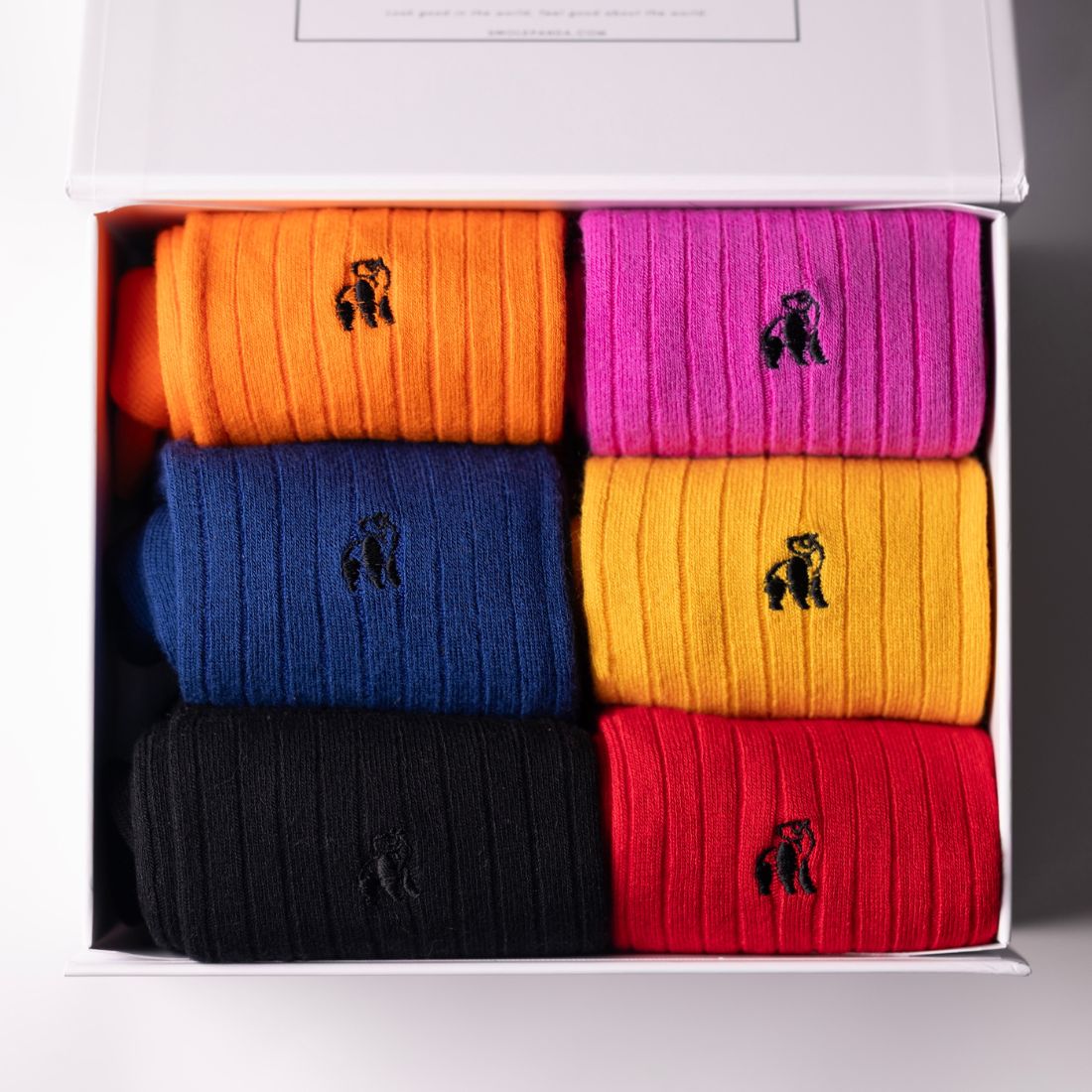 Superior Style Sock Box - 6 Pairs of Bamboo Socks (His) by Swole Panda
