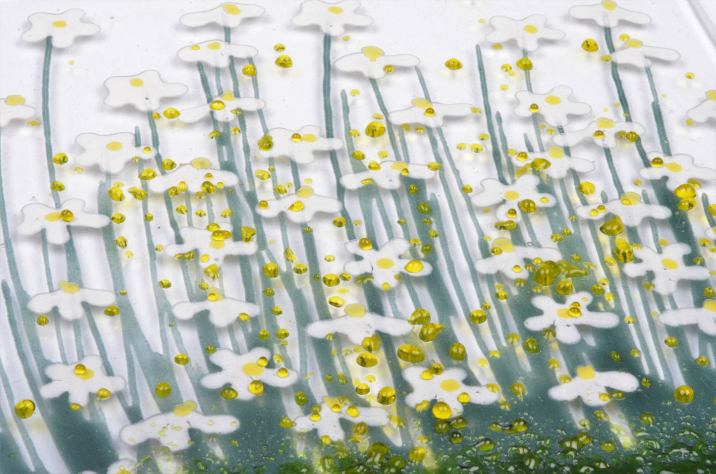 Handmade Fused Glass Daisy Tealight Holder