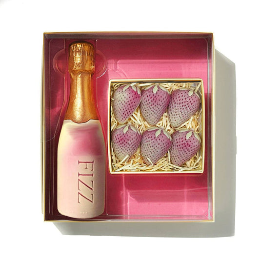 Chocolate Fizz And Strawberries Gift Box by Choc on Choc
