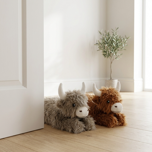 Highland Cow Door Stop 35cm Plush Weighted Doorstop