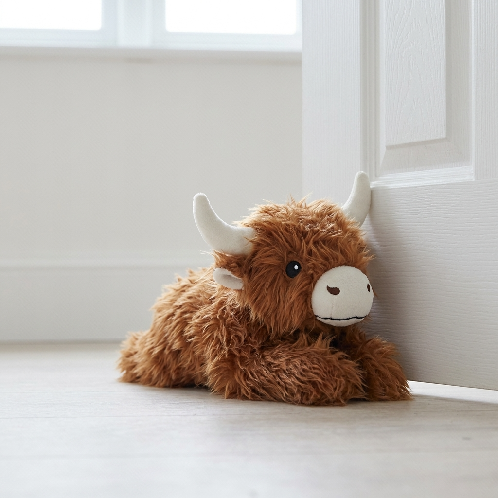 Highland Cow Door Stop 35cm Plush Weighted Doorstop