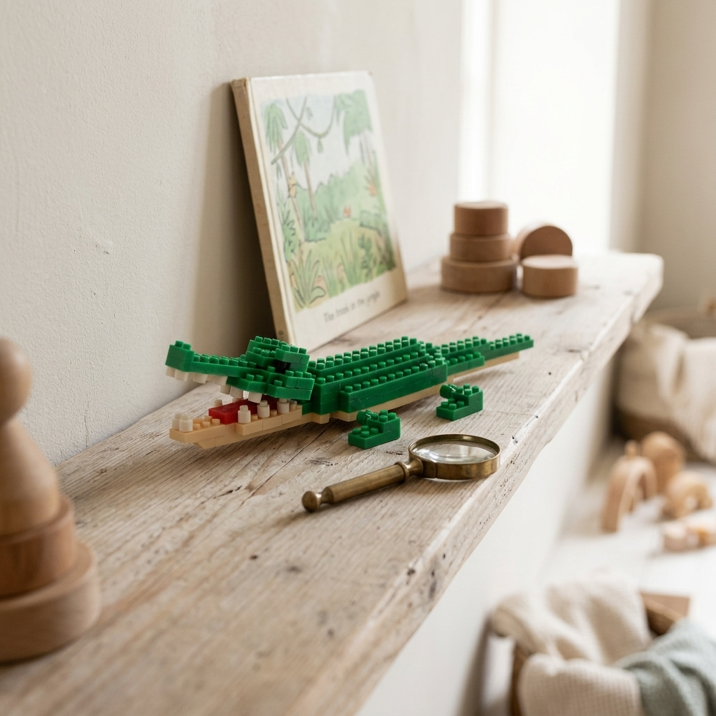 Build Your Own Crocodile Model Brick Kit