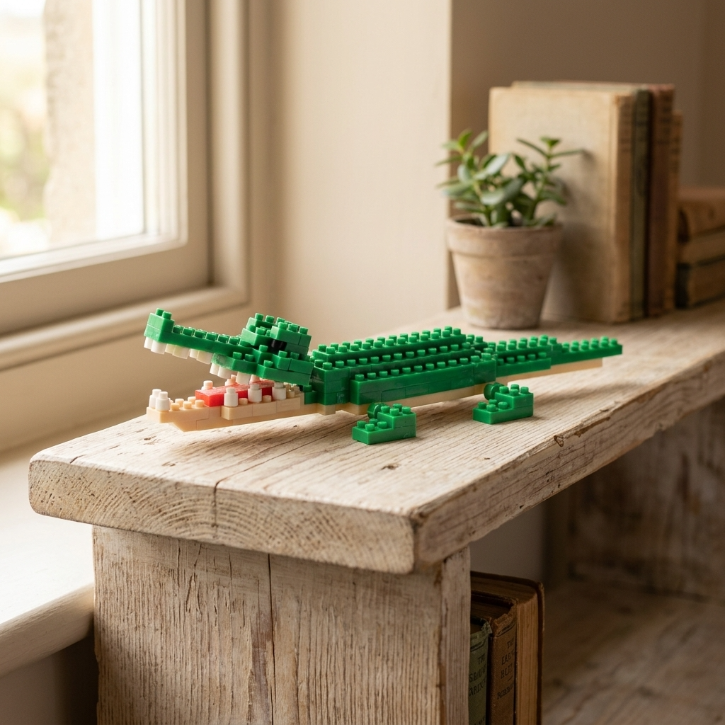 Build Your Own Crocodile Model Brick Kit