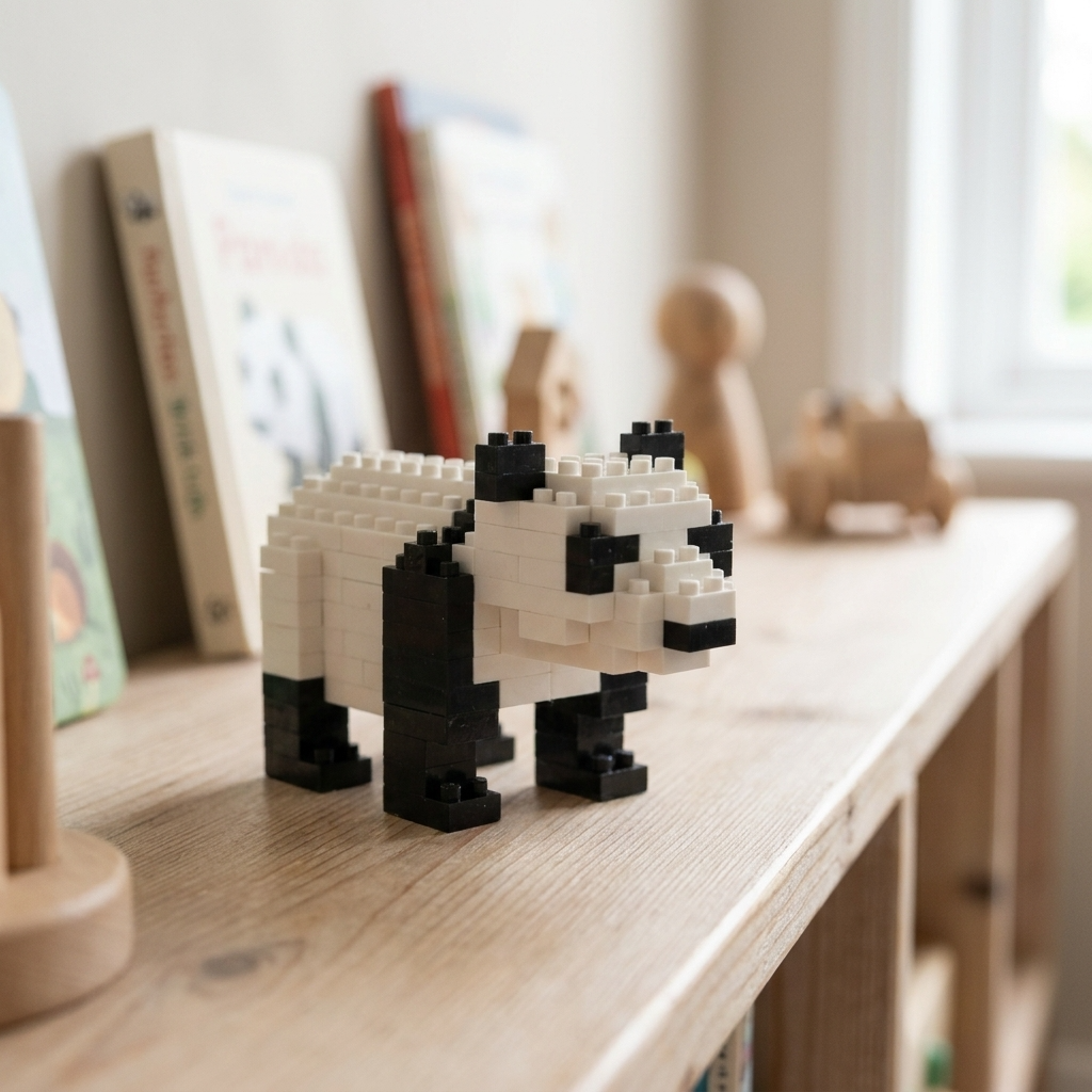 Build Your Own Panda Model Brick Kit
