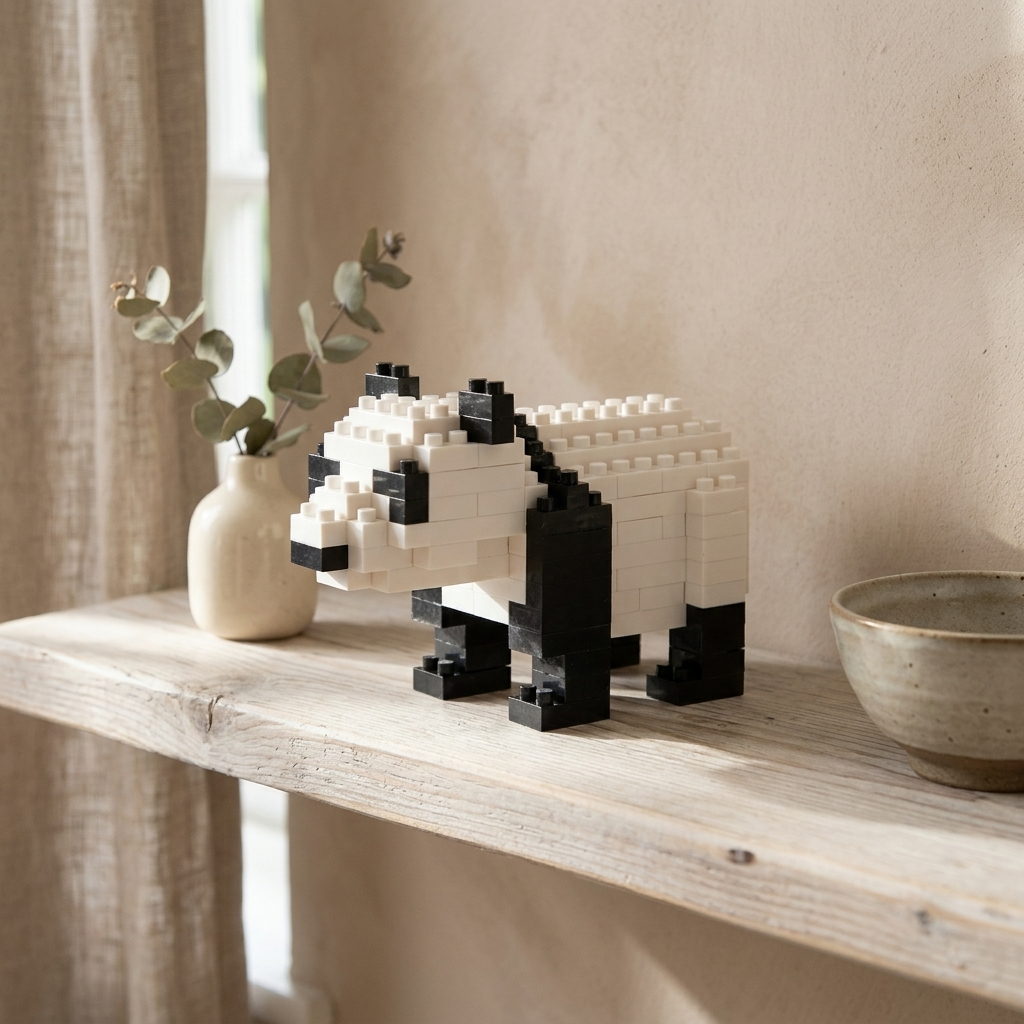 Build Your Own Panda Model Brick Kit