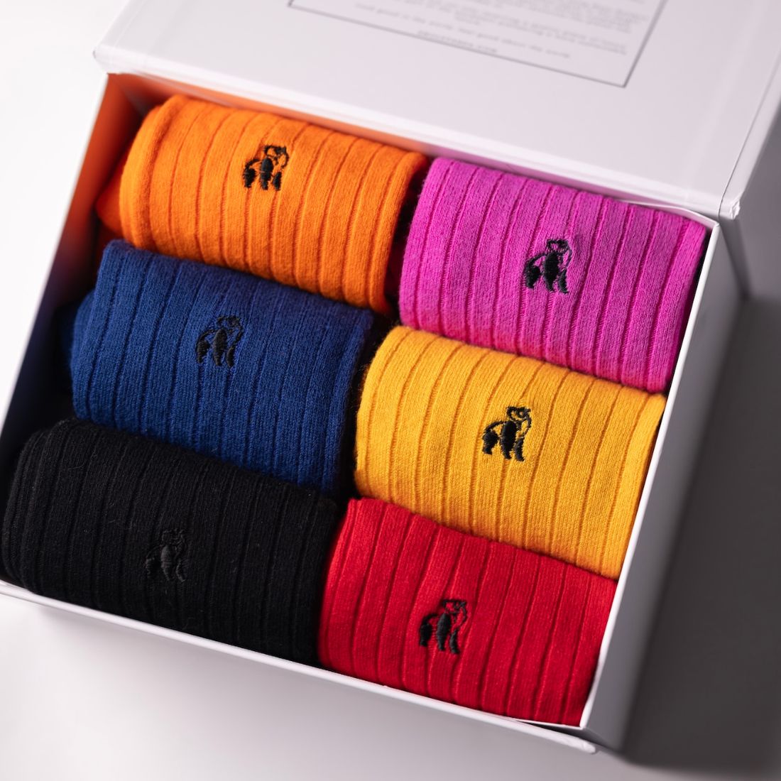 Superior Style Sock Box - 6 Pairs of Bamboo Socks (His) by Swole Panda