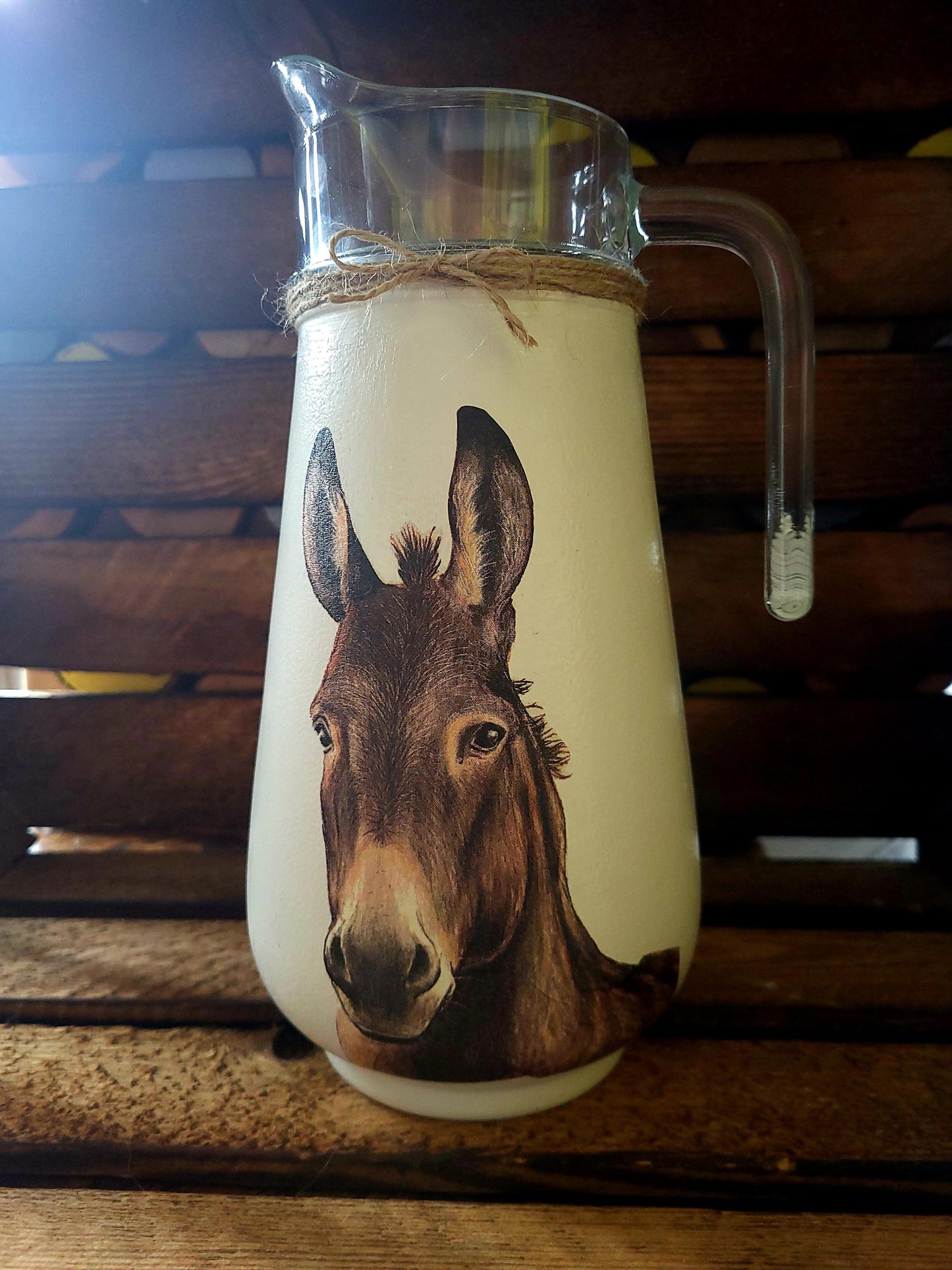 Glass Jug / Milk Jug / Water Jug/ Vase / Farm animals