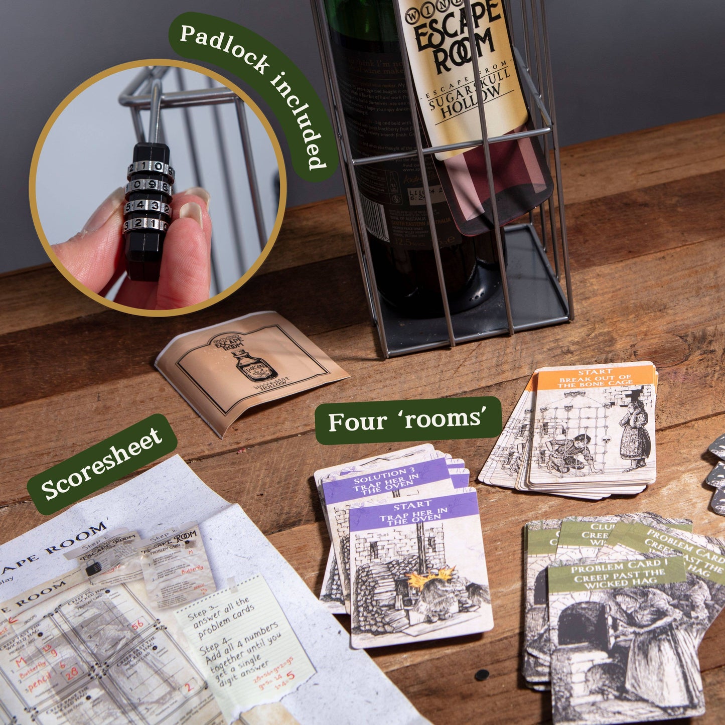 Wine Escape Room Puzzle Game - Christmas Gifts - Sugarskull