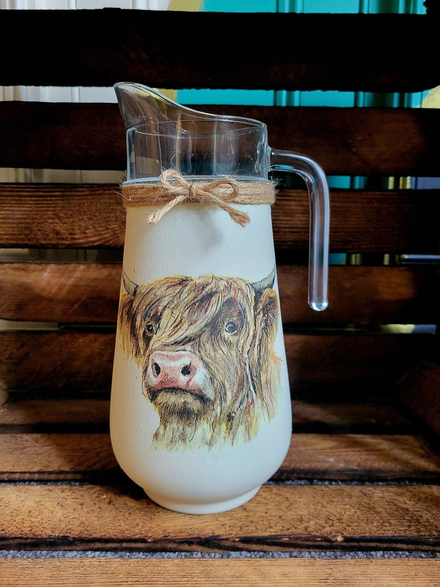 Glass Jug / Milk Jug / Water Jug/ Vase / Farm animals