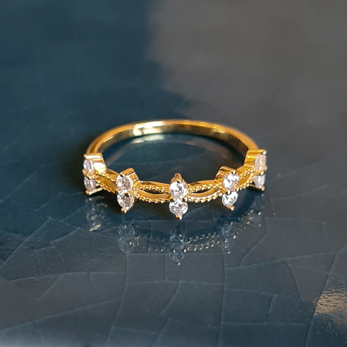 Alana Ring in Gold by Vianne Jewellery