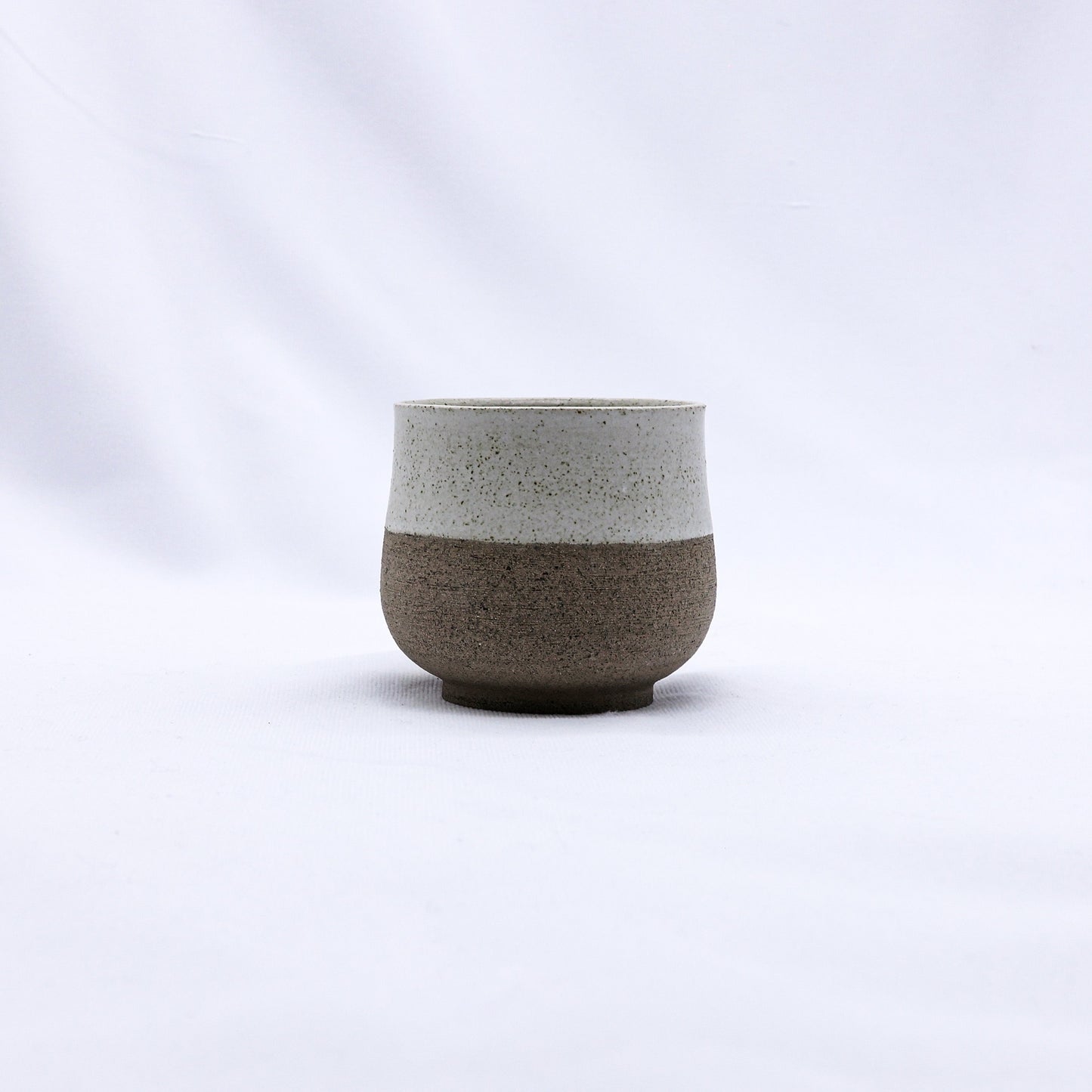 Bianca Tazza Handmade Ceramic Smoked Grey Stoneware Short Cup by Ribera Handmade Ceramics