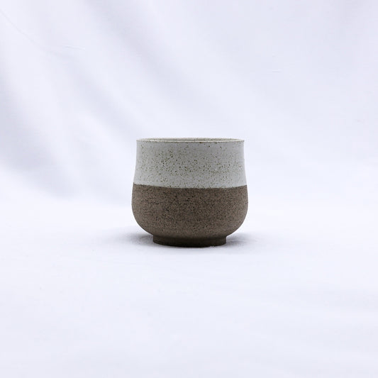 Bianca Tazza Handmade Ceramic Smoked Grey Stoneware Short Cup by Ribera Handmade Ceramics