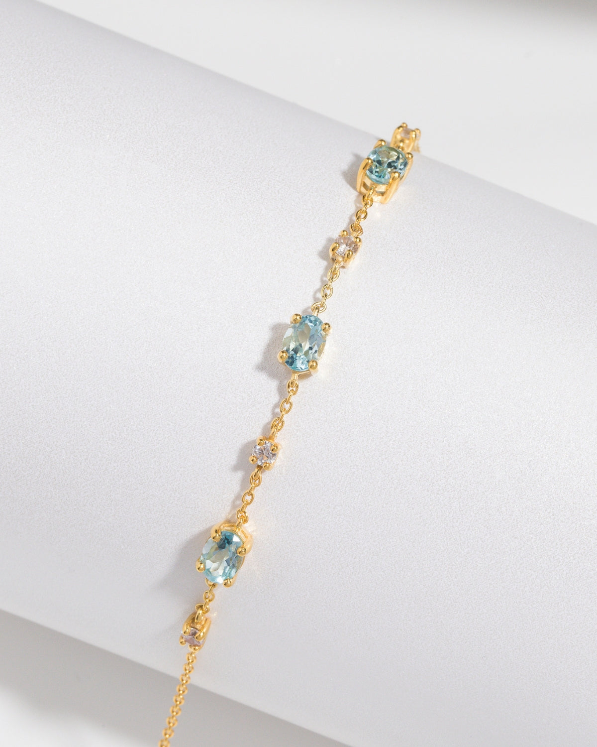 Essential Blue Topaz Jewellery Set in 18k Gold Vermeil by Vianne Jewellery