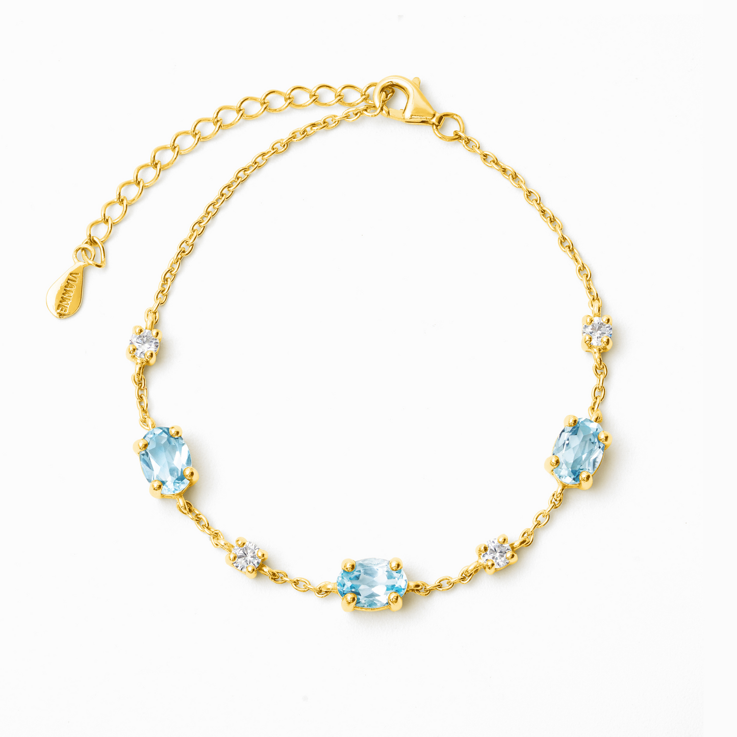 Blue Topaz Bracelet in 18k Gold Vermeil by Vianne Jewellery
