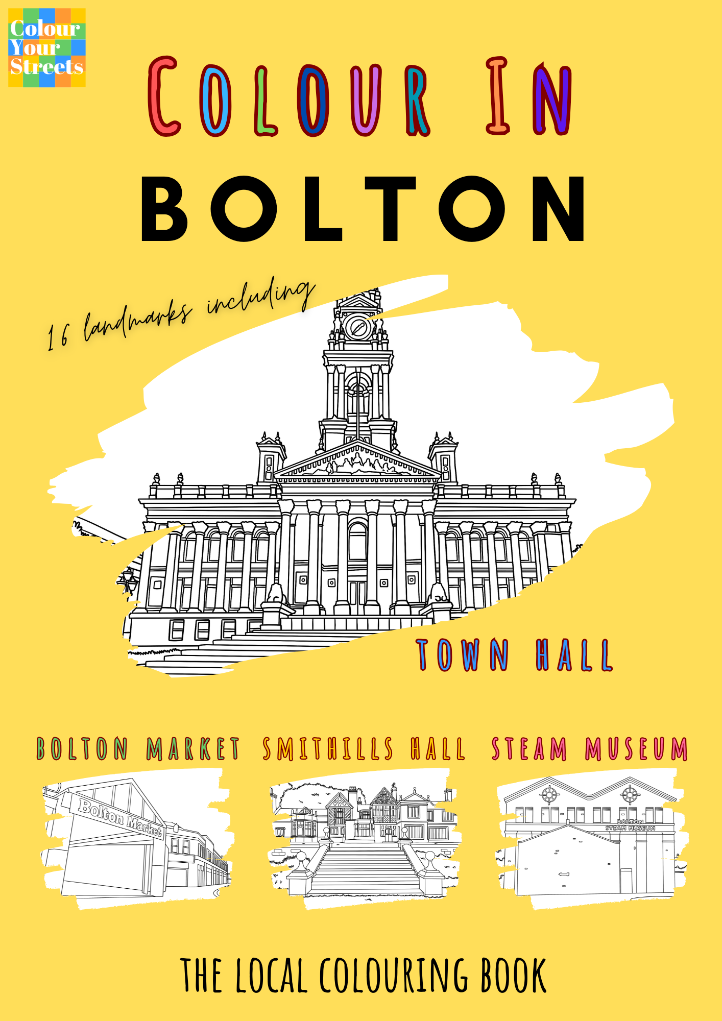 Bolton Colouring Book (A4) by Colour Your Streets