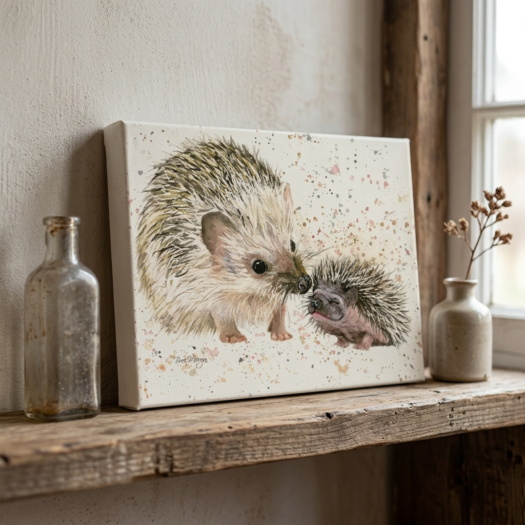 Bree Merryn Branston & Prickle Canvas Cutie 6x8" Animal Canvas Art