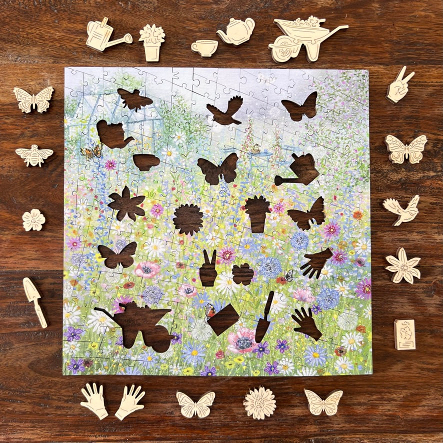 Victory Wooden Butterfly Garden Jigsaw Puzzle