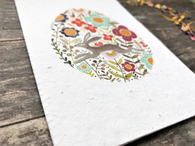 Plantable Seed Paper Easter Card, Blank Inside (Egg H)