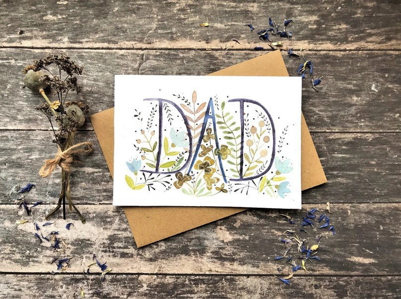 Plantable Seed Paper Birthday Card, Blank Inside (DAD)