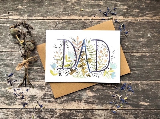 Plantable Seed Paper Birthday Card, Blank Inside (DAD)