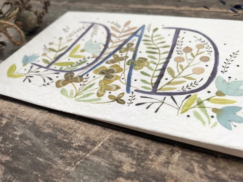 Plantable Seed Paper Birthday Card, Blank Inside (DAD)