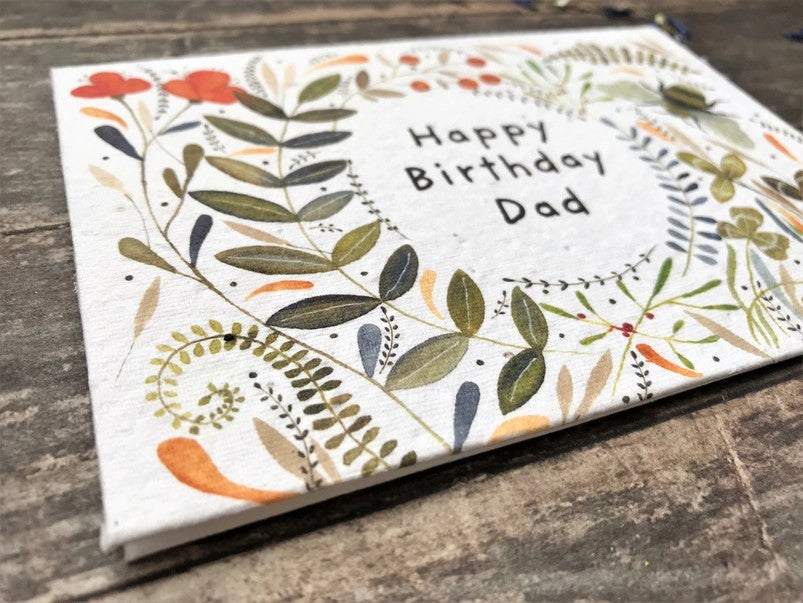 Plantable Seed Paper Birthday Card, Blank Inside (HB DAD)