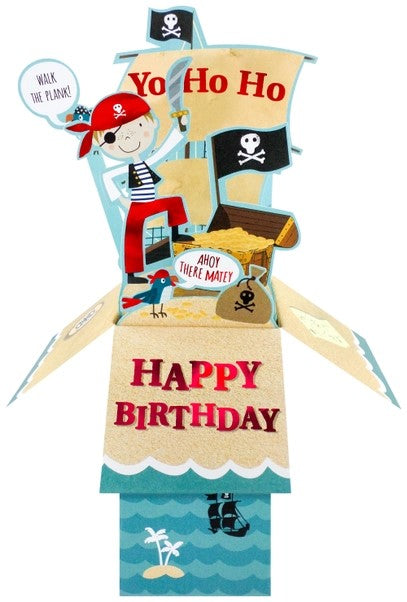Birthday Pirates - 3D Pop Up's Greeting Card - Second Nature