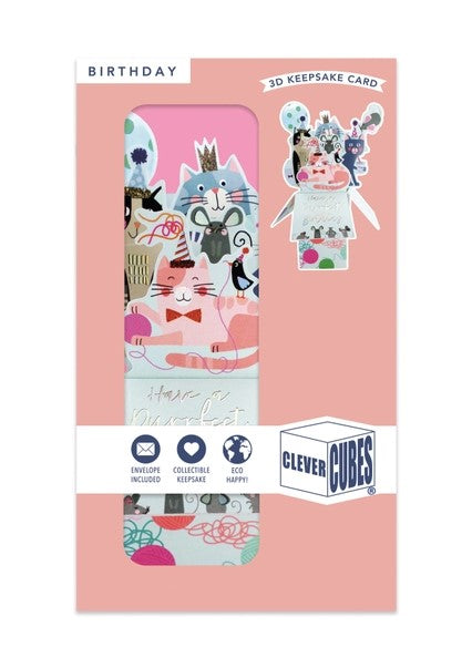 Cats, Birthday - 3D Pop Up's Greeting Card - Second Nature