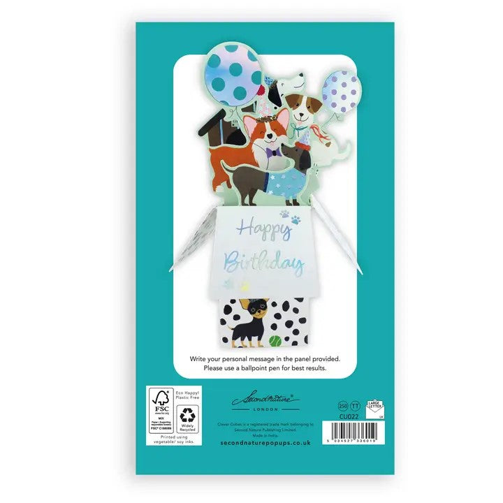 Birthday, Dogs - 3D Pop Up's Greeting Card - Second Nature