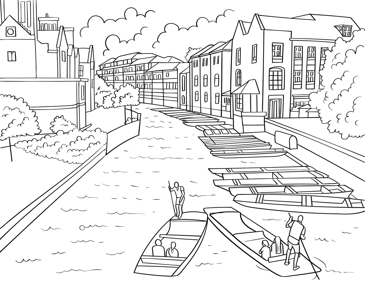 Cambridge Colouring Book (A4) by Colour Your Streets