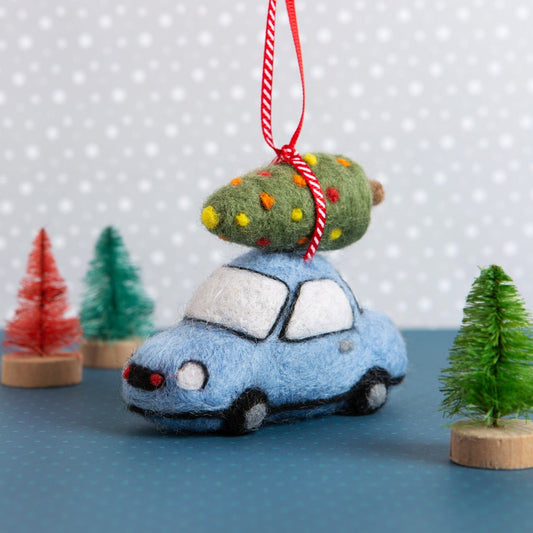 Christmas Car Decoration Needle Felting Kit for Beginners