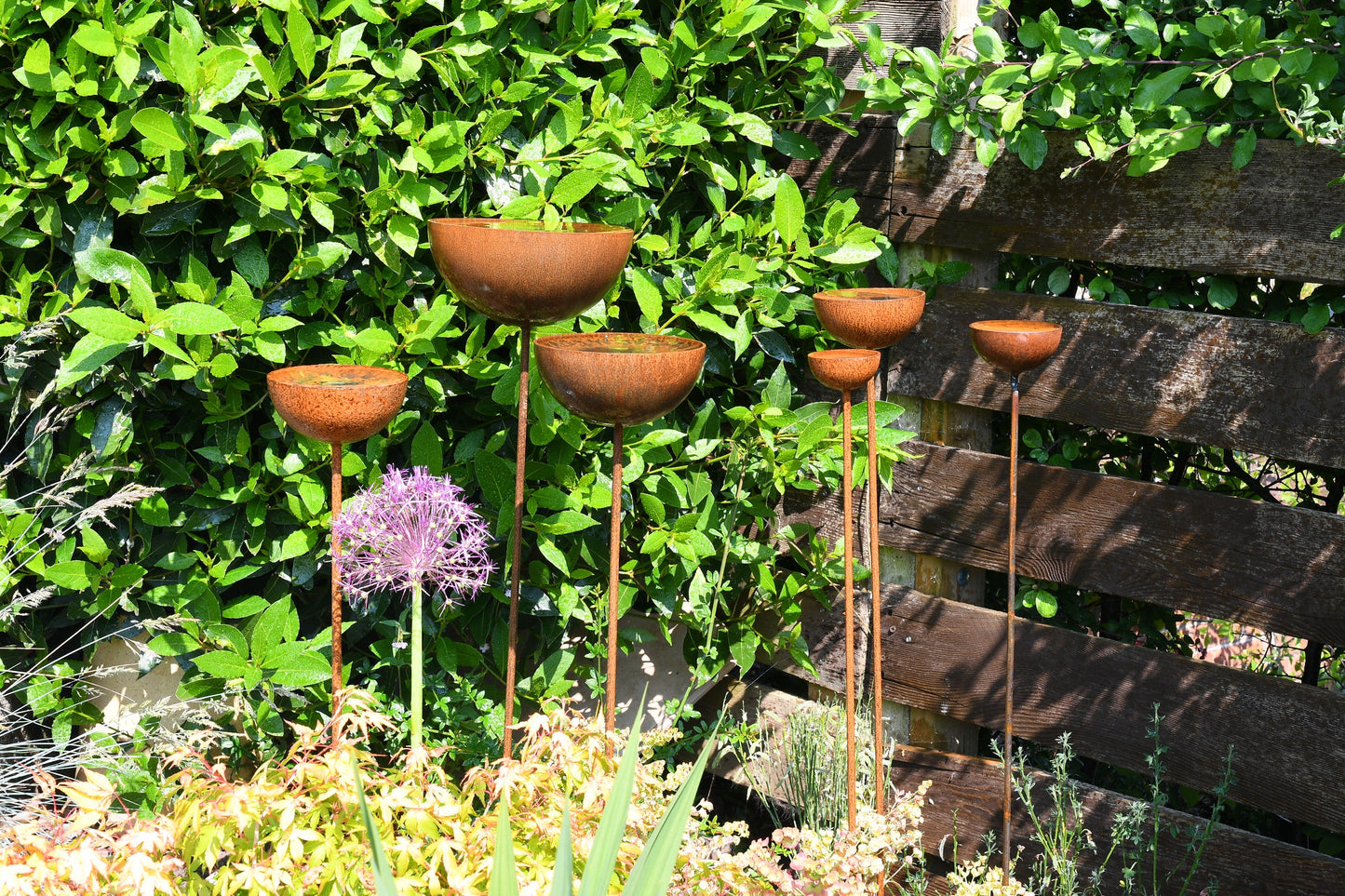 Rain Catcher Plant Support – Rustic Metal Garden Ornament