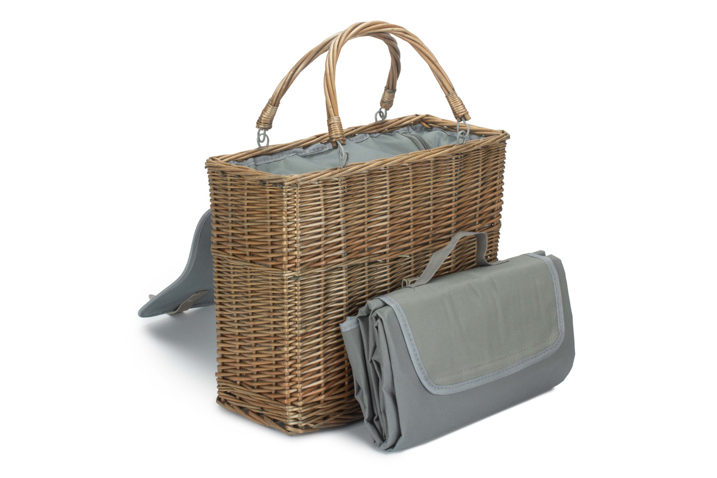 Grey Chiller Basket And Picnic Blanket