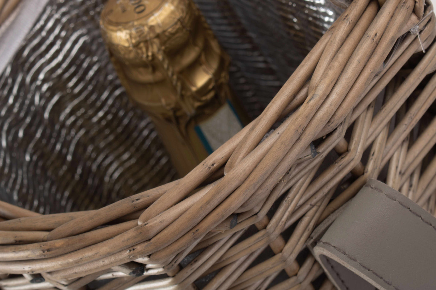 Single Bottle & 2 Champagne Glass Carrier With Shoulder Strap