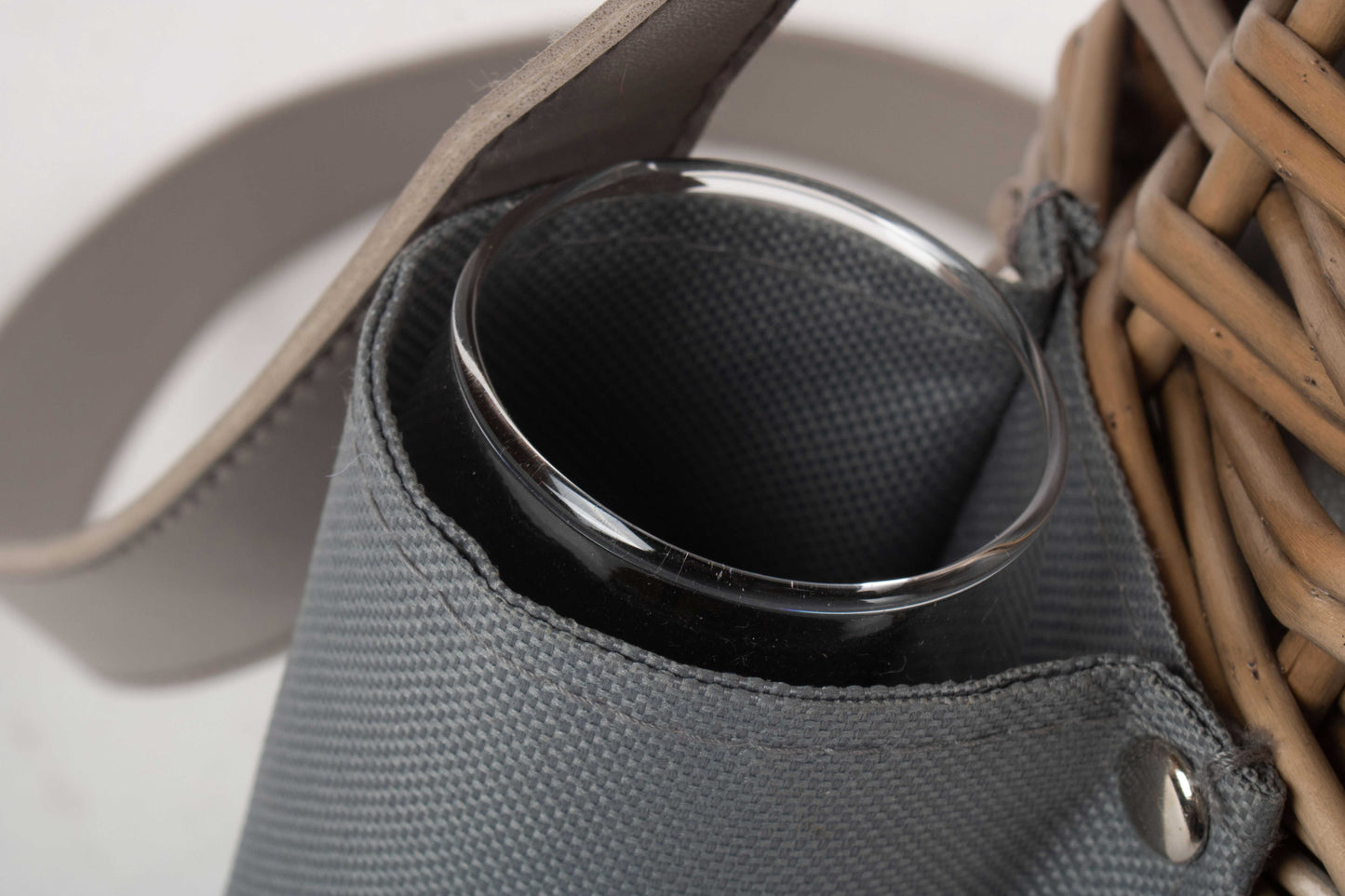 Single Bottle & 2 Champagne Glass Carrier With Shoulder Strap