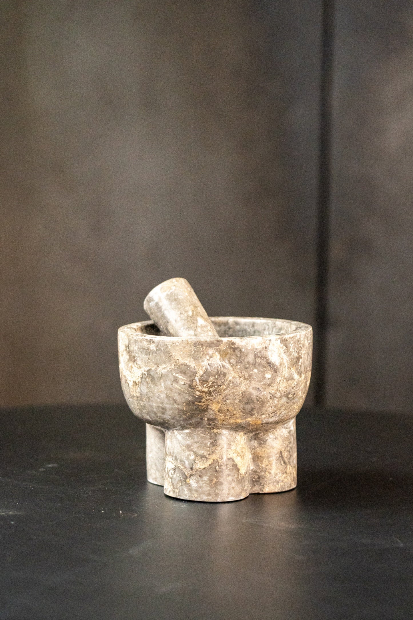 Grey Marble Pestle and Mortar by Botanical Boys